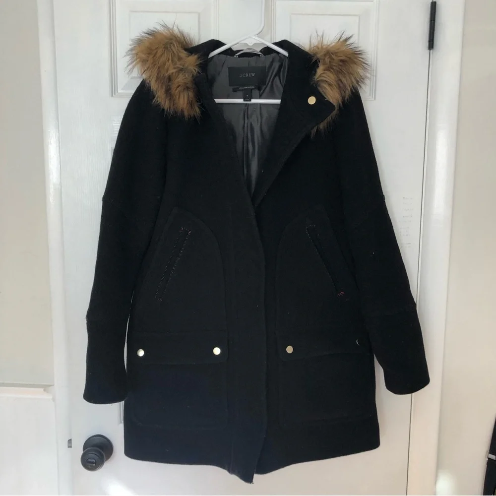 J Crew Altered Chateau Parka Italian Wool Coat - Picture 2 of 15